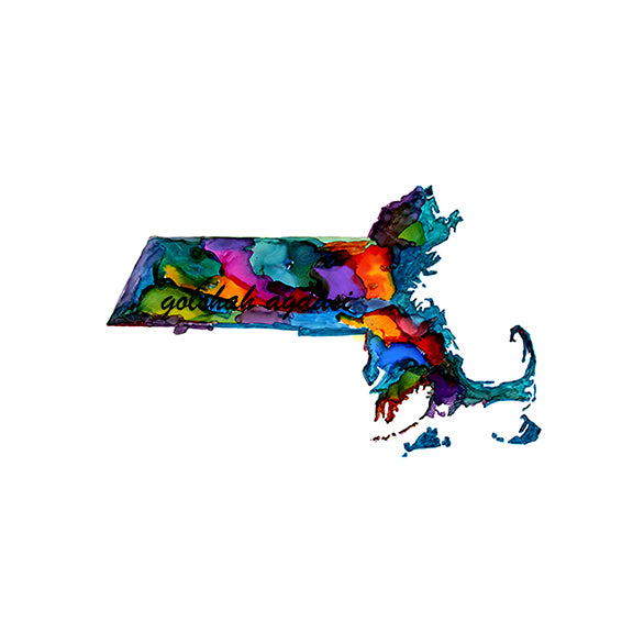 Massachusett state map